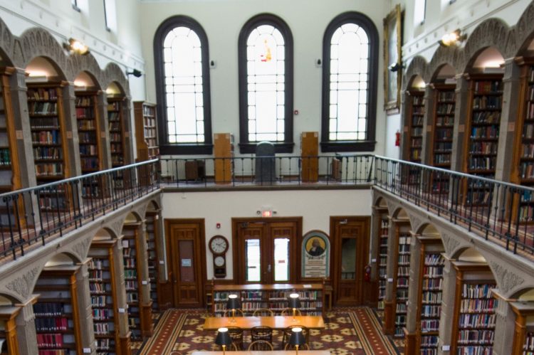 Interior of Sage Library at New Brunswick Theological Seminary